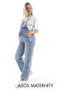 ASOS Maternity エイソス ASOS DESIGN Maternity denim dungaree in mid blue レディース