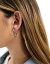  ASOS DESIGN 25mm hoop earrings with molten design in silver tone ǥ