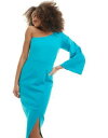 N[[bg Closet London one shoulder pencil dress in aqua blue fB[X