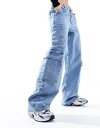 }S Mango cargo jeans in light blue fB[X