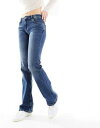 }S Mango straight leg flare jean in medium blue fB[X