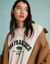 ~XZtbW Miss Selfridge oversized San Francisco embroidery sweatshirt in cream fB[X