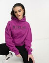 vC tHg Replay logo hoodie in purple fB[X