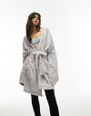 トップショップ Topshop ribbed hooded raglan robe レディース