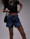 gbvVbv Topshop denim A line mom short in rich fB[X