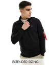 At@C_Xg[Y Alpha Industries X-fit half zip sweatshirt in black Y