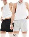 GC\X ASOS 4505 Icon 3 inch training shorts with quick dry 2 pack in black and silver grey Y