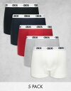 GC\X ASOS DESIGN 5 pack trunks with branded waistband Y