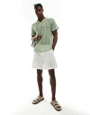 GC\X ASOS DESIGN wide regular length linen shorts with elasticated waist in white Y