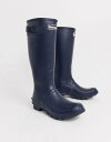 エイチアンドエム バブアー Barbour Bede wellington boots in navy メンズ