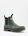 バブアー Barbour Nimbus wellington chelsea boots in olive メンズ