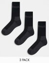 x` Bench zavala 3 pack marl boot socks in black Y