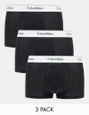 JoNC Calvin Klein 3 pack modern cotton trunk in black Y