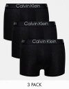 JoNC Calvin Klein ultra-soft modern trunks 3 pack in black Y