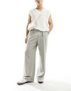 Collusion コリュージョン COLLUSION relaxed tailored trouser in stone メンズ