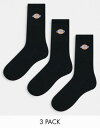 fBbL[Y Dickies valley grove 3 pack crew socks in black multipack Y