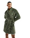 t@[[ Farah foreman shawl robe in khaki Y