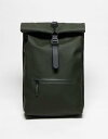 CY Rains 13320 unisex waterproof roll top backpack in green jZbNX