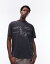 ȥåץޥ Topman oversized fit t-shirt with fallen angel print in washed black 