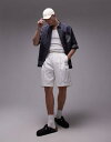 gbv} Topman twin pleat wide short in ecru Y