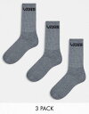 oY Vans 3 pack classic crew socks in grey Y
