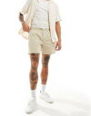 EC[NfC Weekday Zed regular fit shorts in beige Y