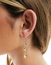 ANZTCY Accessorize wavey drop earrings in gold fB[X