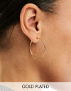Ah ALDO delicate 30mm gold plated hoop earrings fB[X