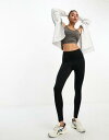 GC\X ASOS 4505 Icon running tie waist gym legging with phone pocket in black fB[X