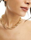 GC\X ASOS DESIGN necklace with twisted chain in gold tone fB[X