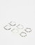  ASOS DESIGN pack of 3 20mm hoop earrings in silver ǥ