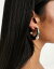  ASOS DESIGN 40mm hoop earrings with graduating design in silver tone ǥ