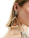 エイソス エイソス ASOS DESIGN Limited Edition drop earrings with mixed metal door knocker detail レディース