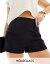 エイソス ASOS DESIGN Hourglass tailored high waist seam detail shorts in black レディース