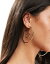  ASOS DESIGN 66mm hoop earrings with swirl design in gold tone ǥ