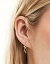  ASOS DESIGN hoop earrings with abstract wiggle design in gold tone ǥ