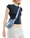 GC\X ASOS DESIGN nylon sling crossbody bag in blue fB[X