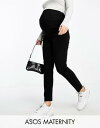 ASOS Maternity GC\X ASOS DESIGN Maternity high waist trousers skinny fit in black fB[X