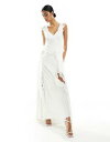 フォーエバーニュー Forever New Bridal ruffle maxi dress in ivory レディース