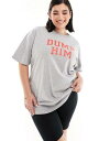 CUX^C In The Style Plus Dump Him slogan t-shirt in grey fB[X