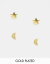 Kingsley Ryan gold plated star & crescent 2 pack of stud earrings in gold ǥ