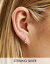 Kingsley Ryan Sterling Silver crystal half hoop stud earrings in silver ǥ