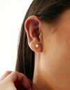 Kingsley Ryan Sterling Silver pearl stud earrings in gold fB[X