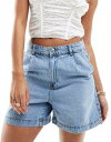 }S Mango longline shorts in blue fB[X