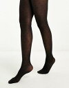 Pieces 20 denier polka dot tights in black レディース