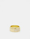 Pieces plated gift boxed chunky ring with scattered diamantes in gold fB[X