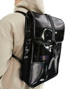 CY Rains 13020 unisex waterproof backpack mini in shiny black jZbNX