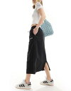 T^ N[Y Santa Cruz track midi skirt in black fB[X