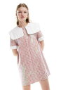 sister jane Sister Jane oversized collar sequin embellished mini dress in pink fB[X