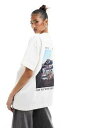 The Couture Club photographic back t-shirt in off white fB[X